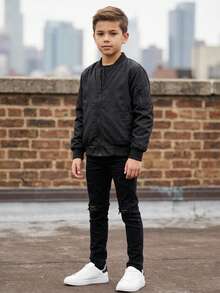 Young Boys Jackets - Black - View 3