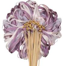 10/20pcs Ribbon Magic Wands With 3 Layers Of Ribbon And Gold Bells, Party Favors, Ribbon Sticks, Fairy Magic Wands, Wedding Decoration - Ribbon Stick - View 4