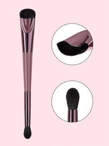 Dual‑End Concealer & Eyeshadow Makeup Brush, Spoon‑Shape Foundation Brush, Precision Detail Cosmetic Brush For Blemish Dark Circles Covering - Rusty Rose - View 8