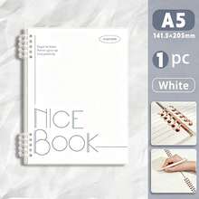 A5 Spiral Notebook, Detachable Loose-Leaf Notebook, 60 Sheets/120 Pages, Multiple Colors Available, Suitable For Journaling, Sketching And Writing, Perfect For School, College, Work And Office Use - Multicolor - View 6