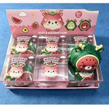 1pc Large Soft Fruit Deer Toy, Watermelon Scented Slow Rising Stress Relief Toy, Cute Animal Squeeze Ball, Suitable For Children And Adults, Party Favor - Multicolor - View 2