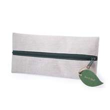 Dam Marfik Case From The Nature Line In Cotton And Jute. With Zipper Closure. - White - View 1
