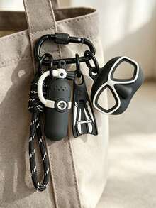 1 Pc Backpack Hanger With Keychain, Detachable Hanger / Interchangeable Accessory Keychain. The Perfect Gift Choice For Birthday Diving Occasions. - Multicolor - View 5
