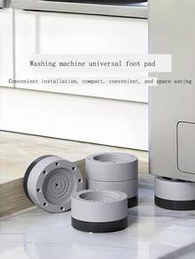 4pcs Washing Machine Base Pads, Used To Raise Base, Prevent Slipping, Absorb Vibration And Reduce Noise, Universal Fit, Can Increase Height And Fix Machine Feet - Washing Machine Anti-vibration Pads - View 9