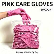 Disposable Protective Gloves - Pink - View 1