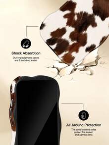 KOOLIFE Vintage Pattern Phone Case: Elegant Neutral Design, Comfortable Touch. Features Button Protection, Breathable Heat Dissipation And Dust-Proof Function; Suitable For Men And Women. Compatible With IPhone 11,12,13,14,15,16,17,18Pro Max. - Coffee Brown - View 5