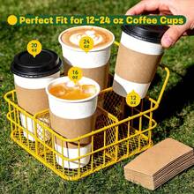 10/50/100pc Thick Paper Coffee Cups With Leak-Proof Lids And Kraft Paper Heat Sleeves, Heat-Resistant For Hot And Cold Drinks, Suitable For Coffee Shops, Offices, Homes And Commercial Use - View 6