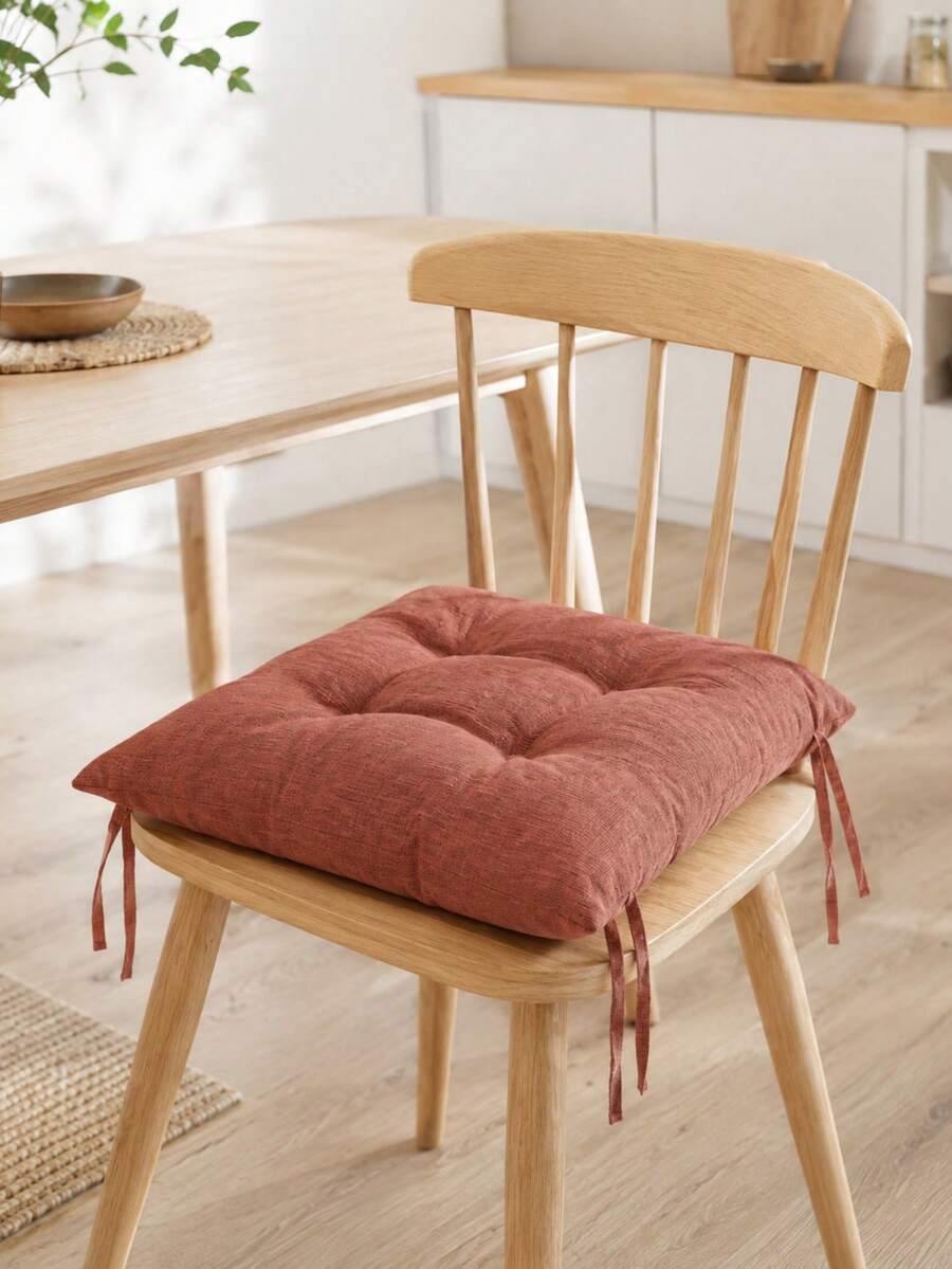 6 Pcs Comfortable Indoor & Outdoor Seat Pads For Kitchen, Dining, Garden, Balcony & Patio Chairs In Turkey - Red - View 1