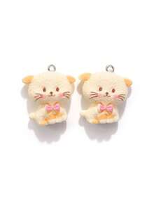 10/20/100pcs Resin Jewelry Accessories Cat Holding Fish Kitten Pendant DIY Handmade Bracelet Keychain Necklace Charm - Kitten - View 8