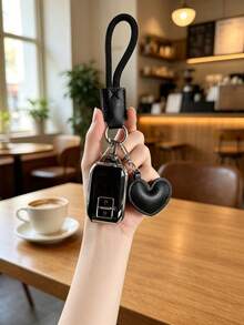 1PC Fashion PU Heart Pendant Lanyard Suitable For Imported Jimny Suzuki SX4 Key Cover Swift, Yueli Auto Car Shell Buckle - Soft Durable TPU, Ideal Gift - Multicolor - View 5