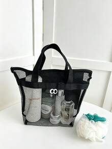 Baby Mesh Storage Bag Portable Parenting Organizer Tote Transparent Mesh Design Large Capacity Baby Supplies Storage Basket - Storage Bag - View 8