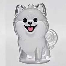1pc Transparent Acrylic Dog Keychain, Cute Puppy Hair Storage Pendant, Transparent Cute Dog Hair Storage Accessory - Multicolor - View 6