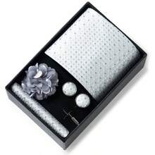 AlanKing Geometric Pattern Men's Tie Set Gift Box, Ideal Holiday Gift For Men - Multicolor - View 16
