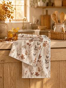 2 Buah Handuk Dapur Motif Daun Musim Gugur & Angsa 40*60cm Gaya Sederhana Persegi Panjang Handuk Dapur Mikrofiber, Kain Lap Piring, Taplak Meja, Handuk Tangan, Dekorasi Kamar Mandi & Dapur, Dekorasi Rumah, Hadiah Pindah Rumah untuk Tetangga, Sempurna untuk Penggunaan di Dapur & Kamar Mandi, Cocok untuk Ibu Rumah Tangga & Pertemuan Keluarga, Bernilai Tinggi, Perlengkapan Rumah Tangga - MultiWarna - View 9