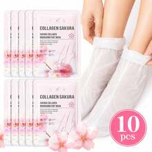 SADOER Masker Kaki Pelembap dan Menutrisi Kolagen Bunga Sakura, Cocok untuk Musim Gugur/Musim Dingin - 40 ml air - View 13