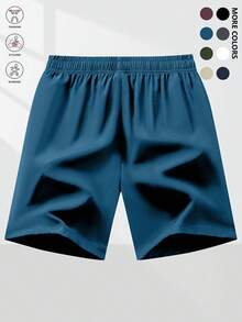 Men's Sports Shorts Suitable For Spring, Summer, Autumn Wear Running, Fitness, Sports - Blue - View 4
