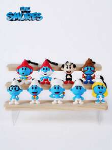 Monogram 1PC Officially Licensed 3D Anime Character Blind Bag Keychain Mystery Bulk Bag Clip Pendant One Smurfette Brainy Keyring For Friends For Birthday Christmas Souvenir Collection Holiday Gifts - Multicolor - View 5