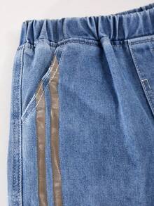 Celana Jeans Denim Musim Panas untuk Anak Laki-Laki Remaja, Gaya Fesyen Baru - Biru - View 5