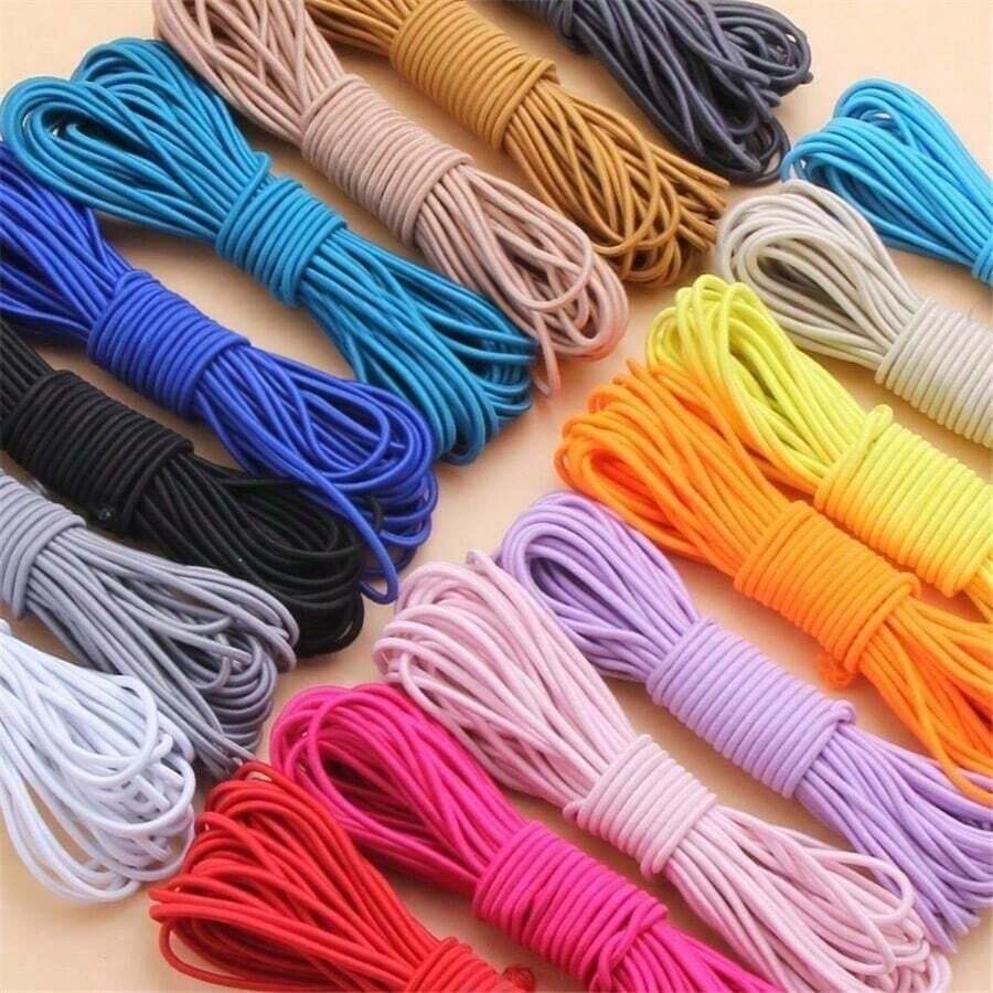 1pc 5yd 2mm Multi-Color Elastic Bead Cord, Stretchable Jewelry String | 2.5" Wide, Soft & Durable, Easy To Knot. Suitable For Keychains, Journal Binding, Bracelet Making Kits, Colorful Accessory Sets - Multiple Styles - View 1