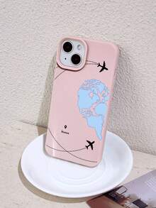 2pcs Set Customized Heart Map Couple Phone Case Valentine's Day Gift, Personalized Couple Name Gift For Girlfriend/Boyfriend Anniversary, Customized Couple Name, Anniversary Gift, Personalized Couple Birthday Gift, Gift For Her, Anti-Drop Transparent Thickened Phone Case Protective Cover Compatible With S20 S21 S22 S23 S24 A12 A14 A15 A21 A22 A31 11/13/14/15 Pro Max 16 Pro Max - Multicolor - View 4