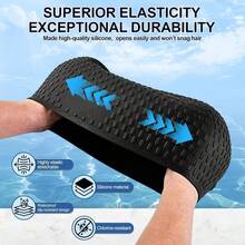 Unisex Silicone Swim Cap, Comfortable Bath Cap For Men And Women, Keeps Hair Dry While Swimming, Suitable For Curly, Short And Medium-Length Hair - Multicolor - View 2