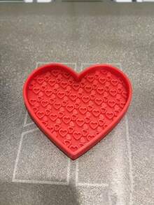 Heart-Shaped Makeup Brush Cleaning Tray, Portable Cleaning Mat, Textured Bottom Design, Cute Heart Shape, Suitable For Makeup Brushes, Easy To Store, Perfect For Travel And Studio Use - Multicolor - View 5