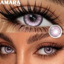 AMARA 1 Pair Of Pink Colored Contact Lenses-Soft, Annual Disposable, For Makeup And Cosplay - Yearly Disposable - View 12