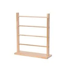 1pc Wooden Ribbon Organizer For Sewing, Gift Box Packaging And Yarn Storage, Vertical Desktop Wooden Ribbon Rack, Thread Organizer For Crafts, With Spool Holder, Ribbon Storage Rack, Multi-Size Yarn Ball Rack, Multifunctional Necklace Bracelet Jewelry Display Stand, Suitable For DIY Craft Room, Cake Shop, Gift Shop, Flower Shop And Everyday Home Use - Yellow - View 5