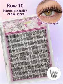 10-Row Natural Extension Eyelashes Fish Tail Style, No Glue Needed, Beginners Can Quickly Master, Convenient To Wear For Going Out Shopping With No-Makeup Look, Exquisite And Natural, Soft And Natural - View 1
