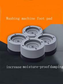 4pcs Washing Machine Base Pads, Used To Raise Base, Prevent Slipping, Absorb Vibration And Reduce Noise, Universal Fit, Can Increase Height And Fix Machine Feet - Washing Machine Anti-vibration Pads - View 2