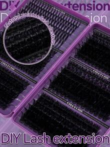 600/720PCSCluster Lashes LargeCapacity Lash Kit With Glue,Reusable False Eyelashes,Mixed10‑18mm Lengths,Spiky+10D‑150DStyles,Delivers Fluffy Volume & Natural Elongated Look,Beginner‑Friendly For Daily Wear,Ideal Gift For Parties,All Holiday Occasions - Multicolor - View 8