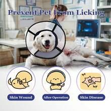 Pet Elizabeth Collar (For Dogs), Soft & Breathable Dog Neck Collar, Anti-Licking Protective Collar, Adjustable, Suitable For Post-Surgery Protection - View 6