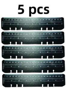 5pcs A5 6-Hole Notebook Loose-Leaf Rulers, 2 Styles: Semi-Transparent Frosted And Black, Can Be Used As Bookmarks, Index Tabs, Rulers, Dividers, Loose-Leaf Rulers, Page Marker Clip-On Bookmark Rulers, A5 6-Hole Notebook Rulers For Loose-Leaf Binders, Back To School - A5 Binder Ruler - View 11