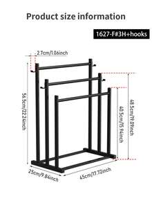 Modern Floor Standing Towel Rack, Freestanding Towel Rack, Suitable For Bathroom, Bathtub Side And Outdoor, Multi-Layer Towel Storage Rack, Bathroom Storage Rack, Bathroom Storage And Organization - Multicolor - View 3