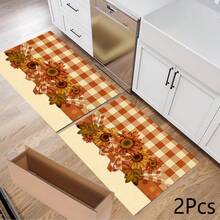 Vintage Floral Plaid Pattern Printed Drainage Mat/Absorbent Mat/Drying Mat For Coffee Machine And Tableware - Absorbent Polyester Desktop Protector With Rubber Non-Slip Backing, For Kitchen Countertop Decoration - Home, Bar And Dining Table Placemat - Multicolor - View 10