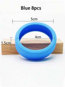 8/4/1pc Neutral Luggage Wheel Protective Covers, Silent Silicone Protective Covers, Suitable For Various Travel, Home Camping, Beach Trips, Summer Vacations And Back To School Season, Practical Essential Travel Accessories - Multicolor - View 16
