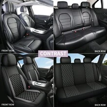 4PCS/9PCS Universal Car Seat Cover Set - Optional Front 2 Seats Or Full 5 Seats, Diamond Quilted Faux Leather With Non-Slip Backing, Easy Installation; Suitable For Sedan, SUV And Pickup Truck; Car Interior Protection Kit And Accessories. - Seat Covers - View 8