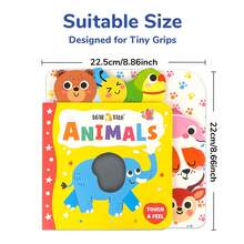 Touch And Feel Book Montessori Sensory Toddler Toy Early Education Montessori Learning Toy Interactive Animal Cognition Book Birthday Gift - Multicolor - View 12