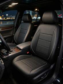 Universal Car Seat Covers: Front Row Or 5-Piece Set. Smooth PU Material, Non-Slip Back, Easy To Clean, Easy To Install. Suitable For Sedans, SUVs And Trucks. Premium Interior Protection And Car Accessories. Multiple Colors Available - A - View 6