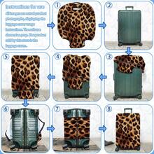 1PC / Flat Print Design / Luggage Protective Cover (Only Luggage Protective Cover, Not Including Luggage) / Suitable For 20 To 28 Inch Luggage / Made Of Thickened Fabric / Essential Accessory For Your Travel And Checked Luggage. - Multicolor - View 3