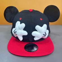 1pc Disney 3D Mouse Ear Palm Decor Colorblock Baseball Cap, Adjustable Flat Brim Hat, Unisex Cartoon Cool Sun Hat, Suitable For Theme Park, Theme Holiday, Birthday Party, Street Wear, Travel, Photography, Versatile Casual Hat - Baseball Cap - View 14