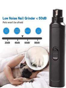 Low Noise Electric Pet Nail Grinder, Painless Claw Trimmer, Battery Powered Pet Grooming Tool, Easy To Operate, Durable, Suitable For Small, Medium, Large Dogs, Kittens And Small Animals, Requires 2 AAA Batteries (Not Included), Essential Pet Supplies - A - View 7