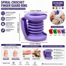 1pc Spiral Woven Finger Guard, 4 Colors Available, Crochet Yarn Control Splitter Finger Ring, Handmade DIY Anti-Friction Hand Protection Knitting Tool From Mzna - A - View 9
