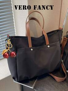 Vintage Classic Popular Style Fashion Minimalist High-Quality Handbag, Suitable For Commuting, School And Daily Shopping - Black - View 2