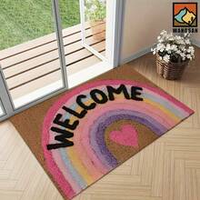 1pc, Rainbow-Printed Bath Mat, Floor Mat, Door Mat, Absorbent Mat. Suitable For Use In Bathrooms, Bedrooms, Kitchens, Entrances, Both Indoors And Outdoors. Perfect For Bathroom Accessories And Decorations, An Excellent Gift For New Homes. - A - View 3