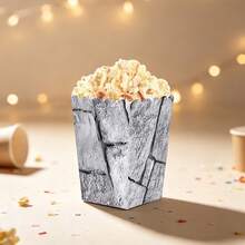 20/40/60pcs Halloween Castle Themed Popcorn Boxes, Decorated With Medieval Castle Brick Wall Pattern, Perfect For Halloween, Day Of The Dead And Medieval Knight Themed Birthday Parties - View 3