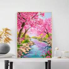 1PC DIY 5D Diamond Painting Kit Landscape Pattern - Round Full Diamond Art Mosaic Craft, Home Wall Decor, Unframed - No Frame - View 2