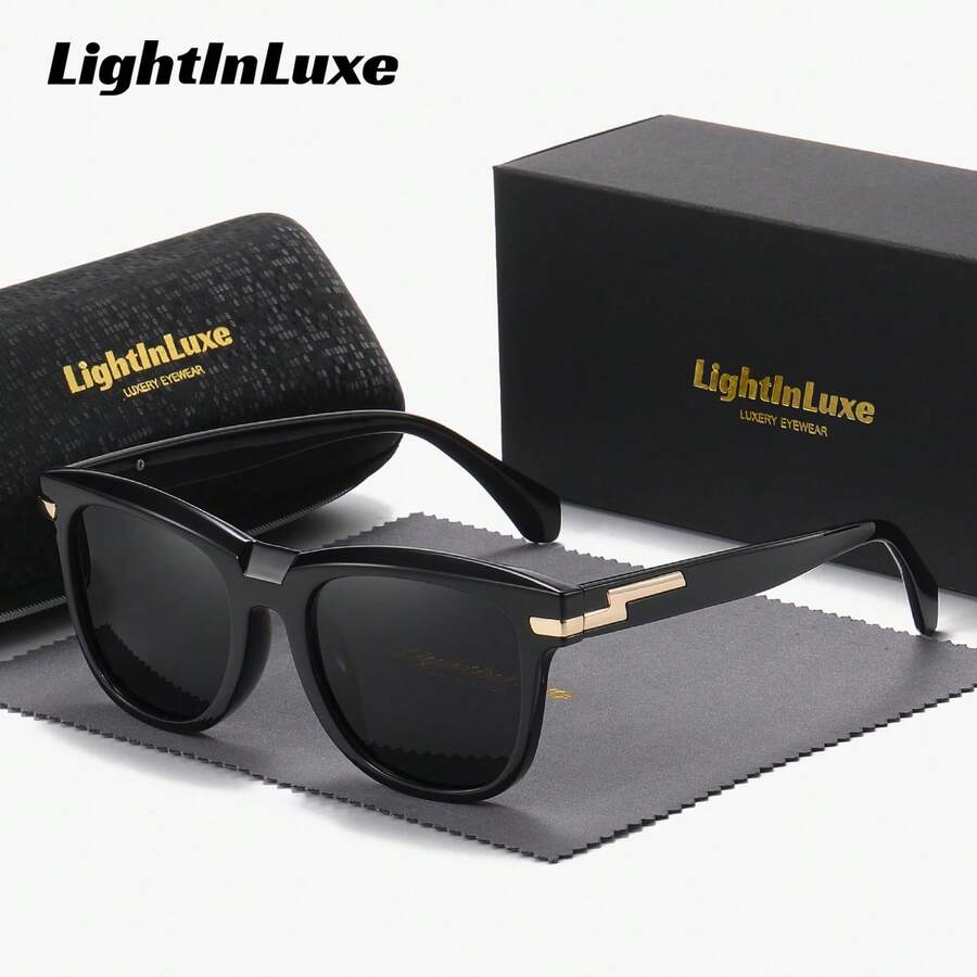 LightInLuxe 1 Pair Lightweight Elegant Full Frame Sunglasses Casual Looking Design Square Frame Sunglasses - Multicolor - View 1