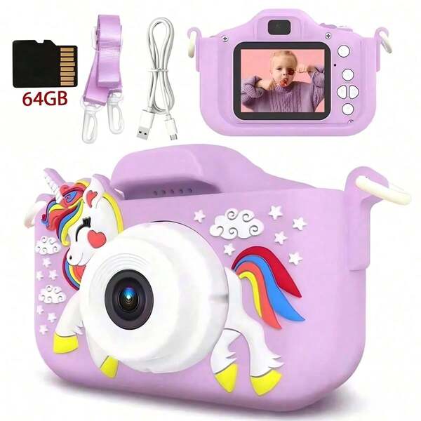 Digital Camera With 64G Memory Card, 40MP Portable Design, Rechargeable CCD Sensor, Multiple Filter Modes. Portable Anti-Shake Intelligent Zoom Digital Camera, Suitable For Outdoor Use.