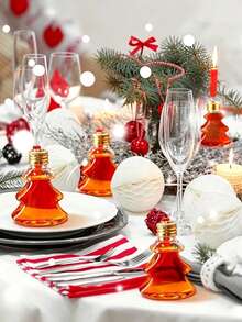 10/1pc Refillable Christmas Tree Shaped Hanging Ornament, 50ml Clear Plastic Ball Bottle, DIY Fillable Color, Suitable For Christmas Tree, Holiday Party Decoration - Multicolor - View 7